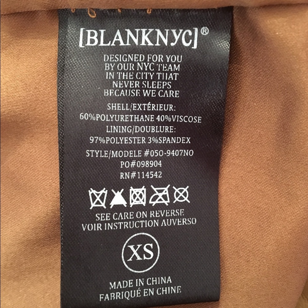 Blank NYC Cognac Faux Leather Jacket - Picture 7 of 8